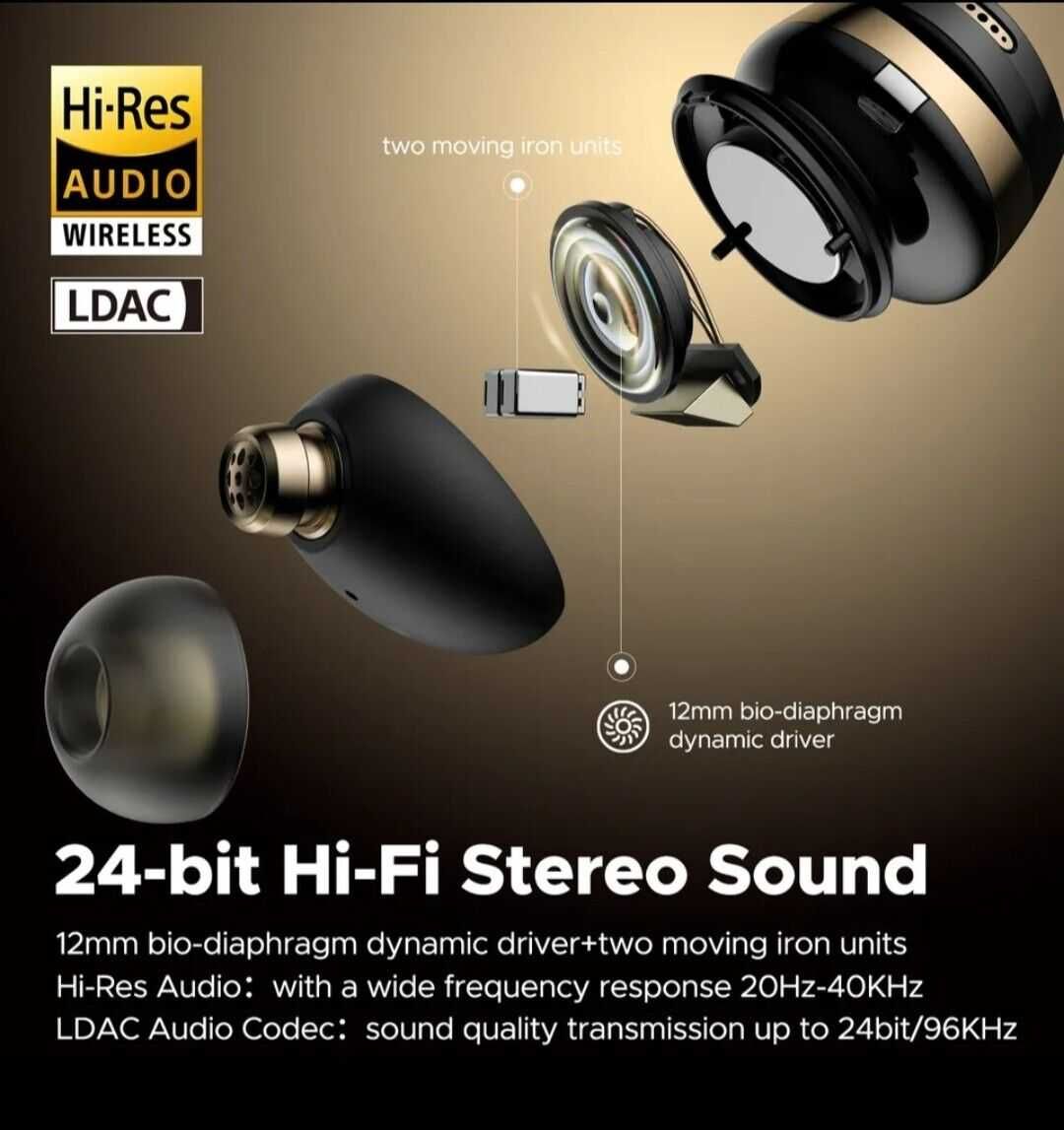 Флагманські TWS навушники SoundPeats Opera05 Hi-res Hi-Fi суперціна
