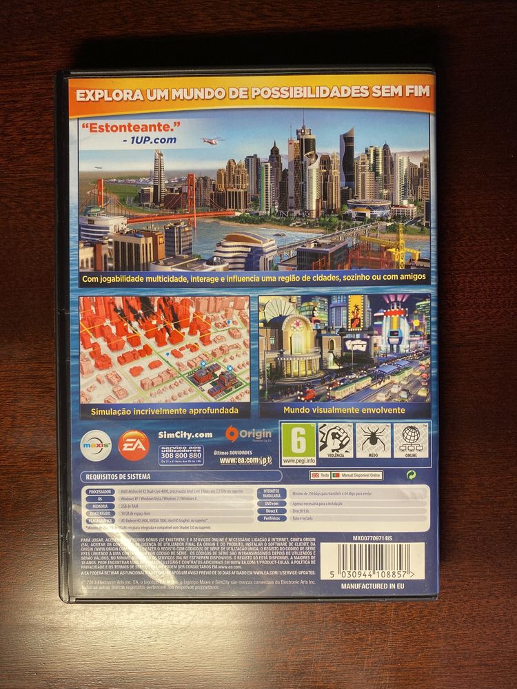 Jogo SimCity para o computador