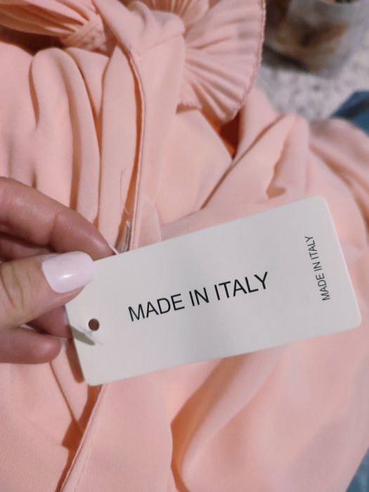 Nowy elegancki kombinezon z metką pudrowy róż