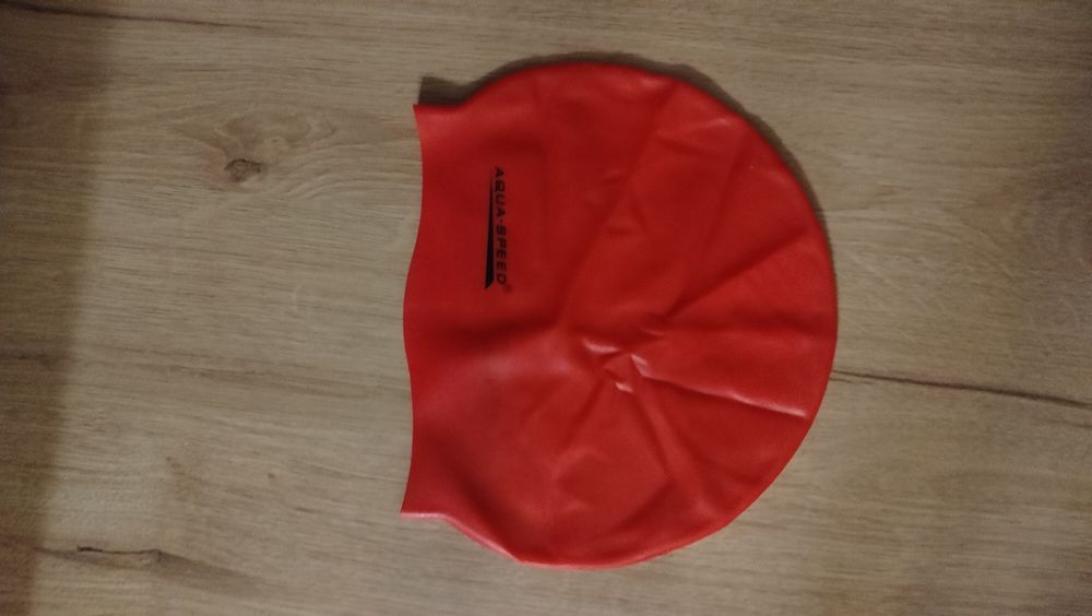 Czepek pływacki kąpielowy basen sillikon czerwony