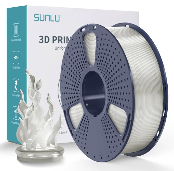 Пластик Sunlu PETG  червоний, прозорий, помаранчевий(оранжевий)