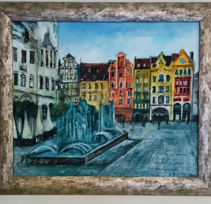 Wrocławski Rynek obraz olejny Filip Kruk