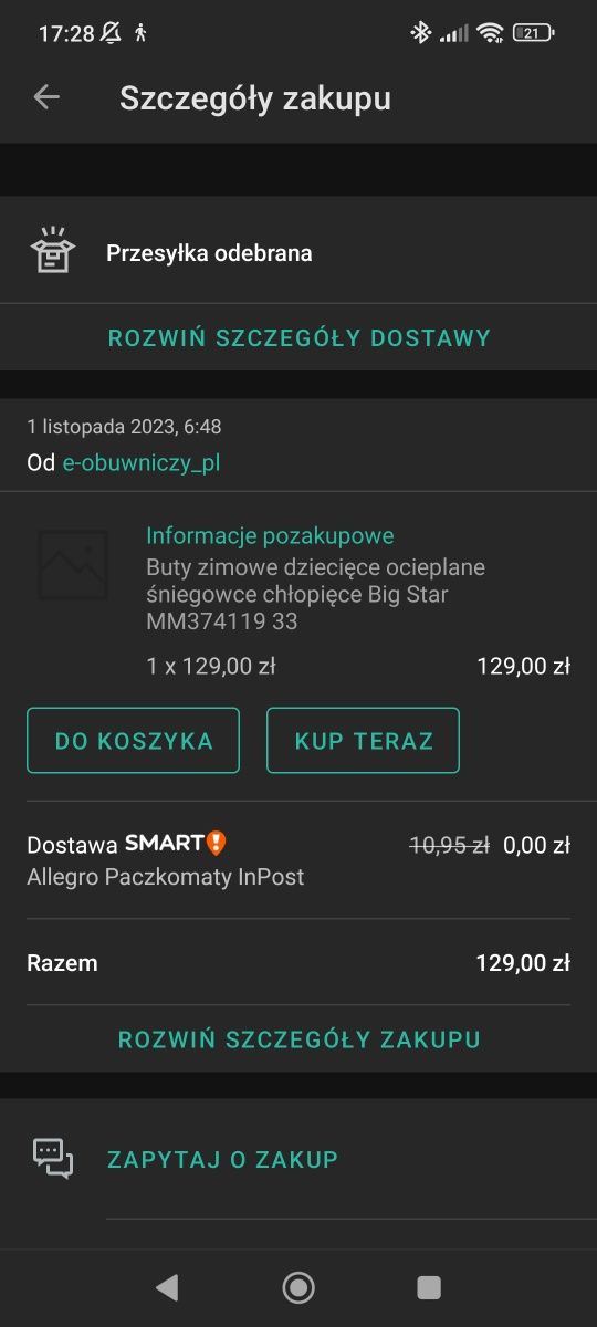 Buty zimowe, śniegowce dziecięce r. 33, Big Star