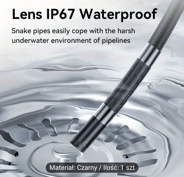 Kamera inspekcyjna 360° warsztatowa z wyswietlaczem 8mm.