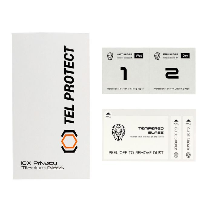 szkło Tel Protect 10X Privacy Titanium do Iphone 13/13 Pro/16e