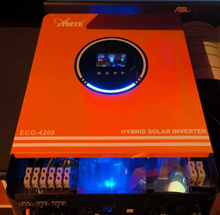 Гибридный инвертор преобразователь напряжения Anern 2500W MPPT 48V