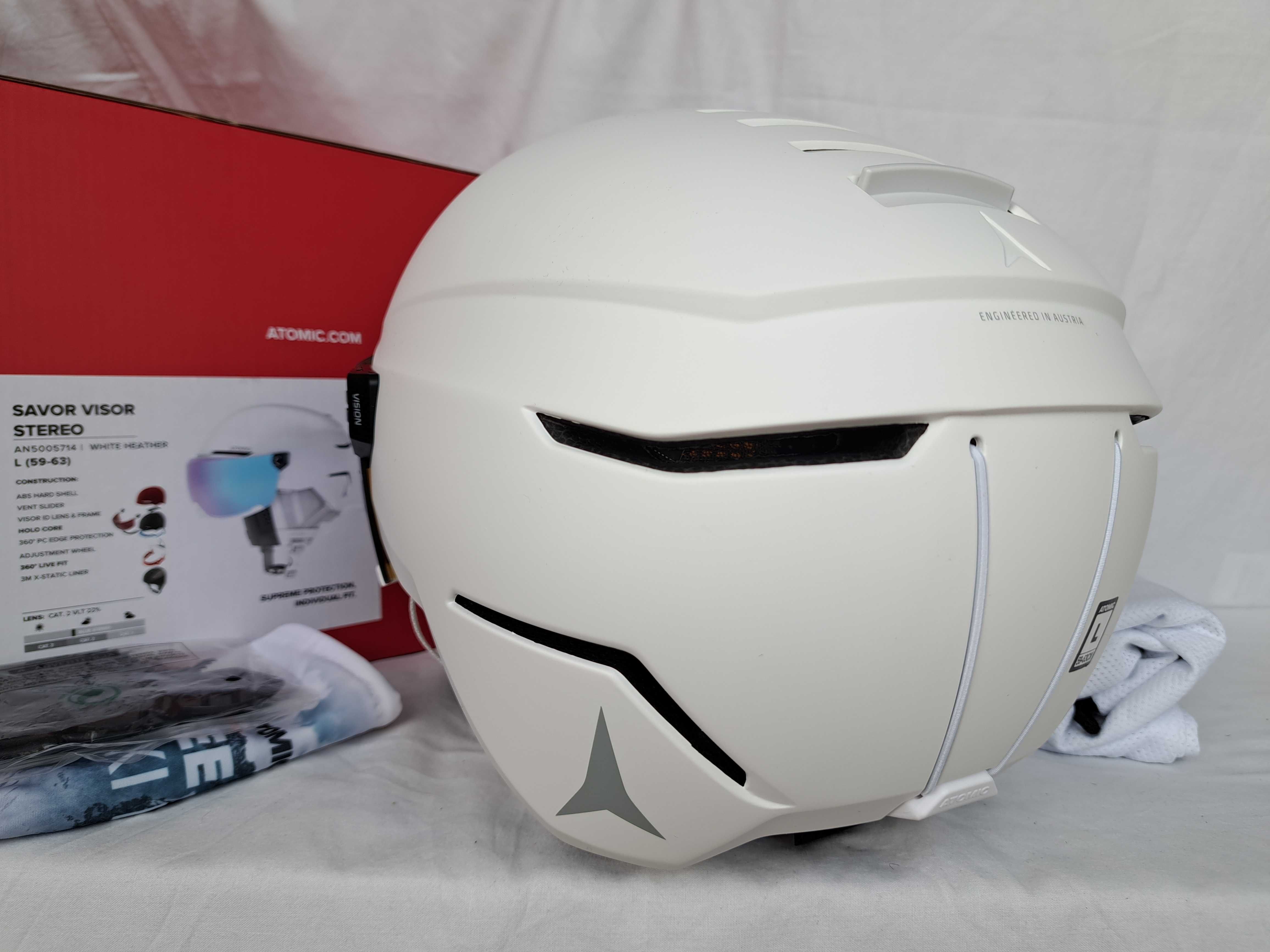 Kask narciarski Atomic Savor Visor Stereo White Heather L 59-63cm