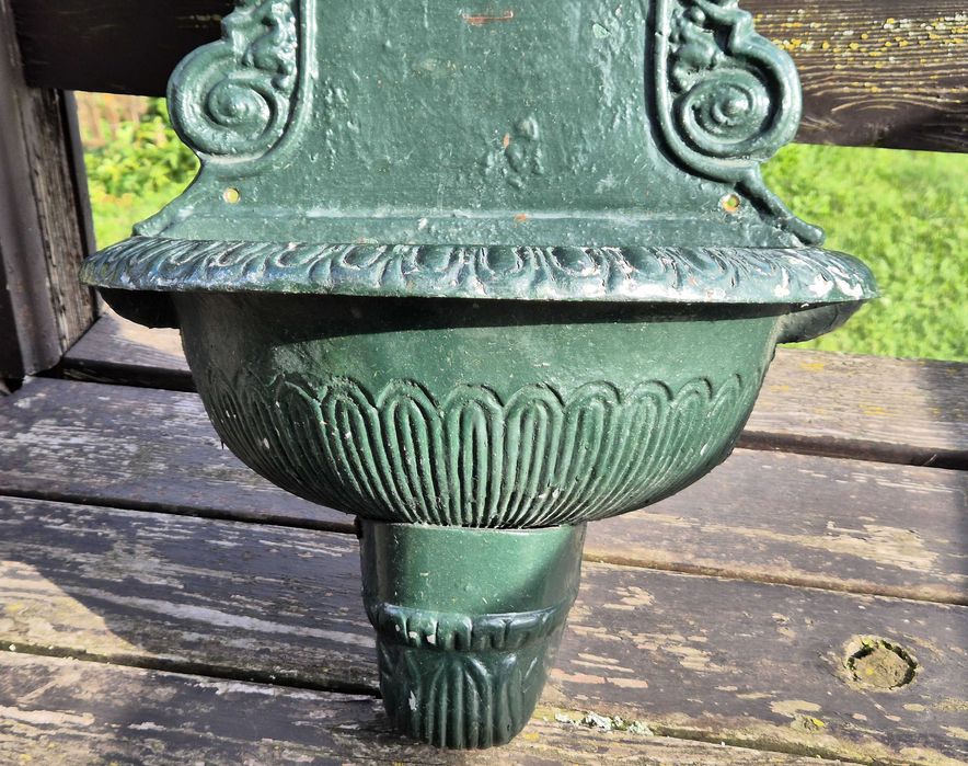 Ogród Bassena umywalka fontanna ogrodowa ścienna zlew aluminium