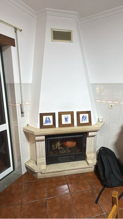 Recuperador a lenha com pedra ornamental