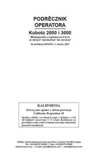 Instrukcja obsługi Terex TA kubota 2000 i 3000