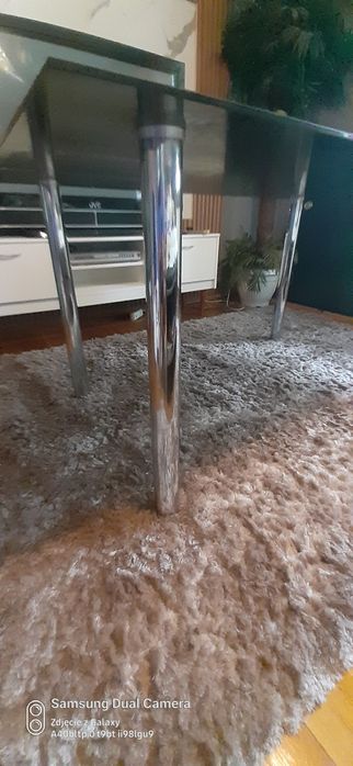 Stół czarne hartowane szkło