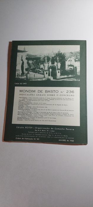Mondim de Basto - Roteiro ROTEP | Incluí Mapa Desdobrável