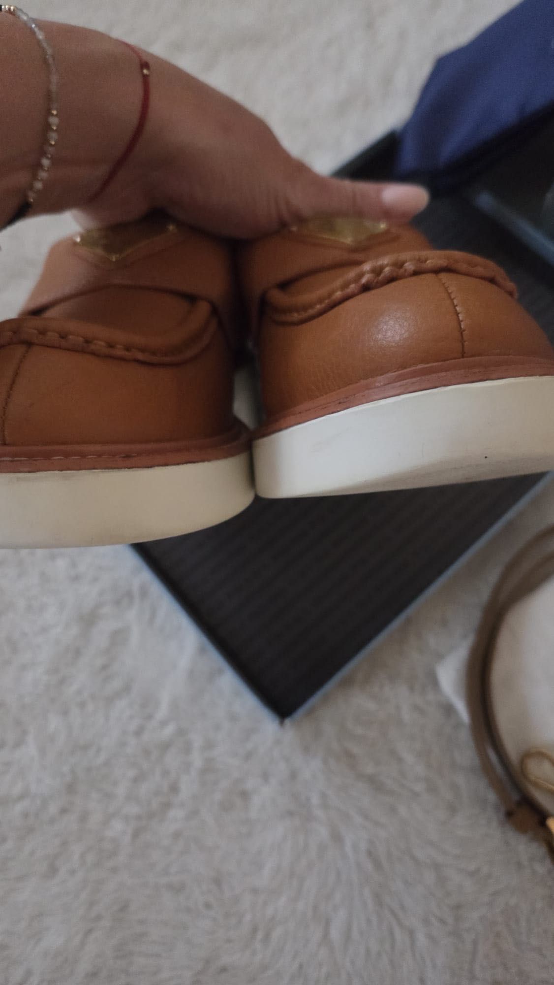 Buty mokasyny Prada brązowe rozmiar 38
