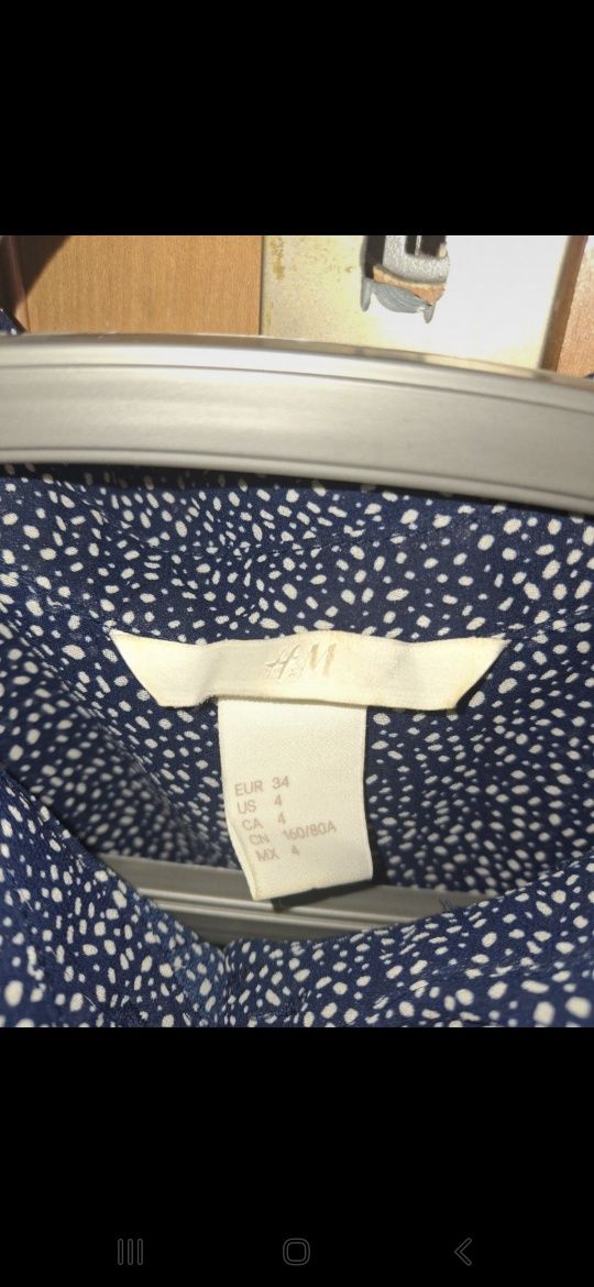 Koszula damska z krotki rękawem XS h&m