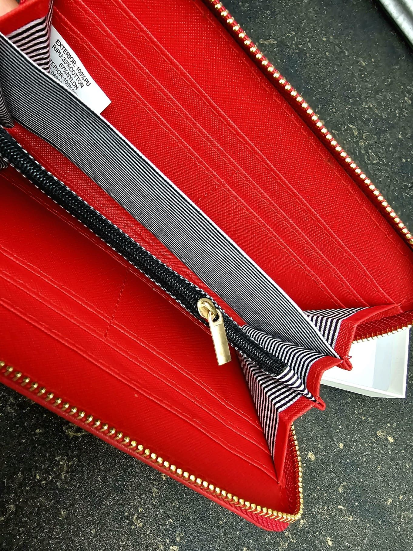 Damski portfel Mf Collection długi pojemny nowy kolor czerwony