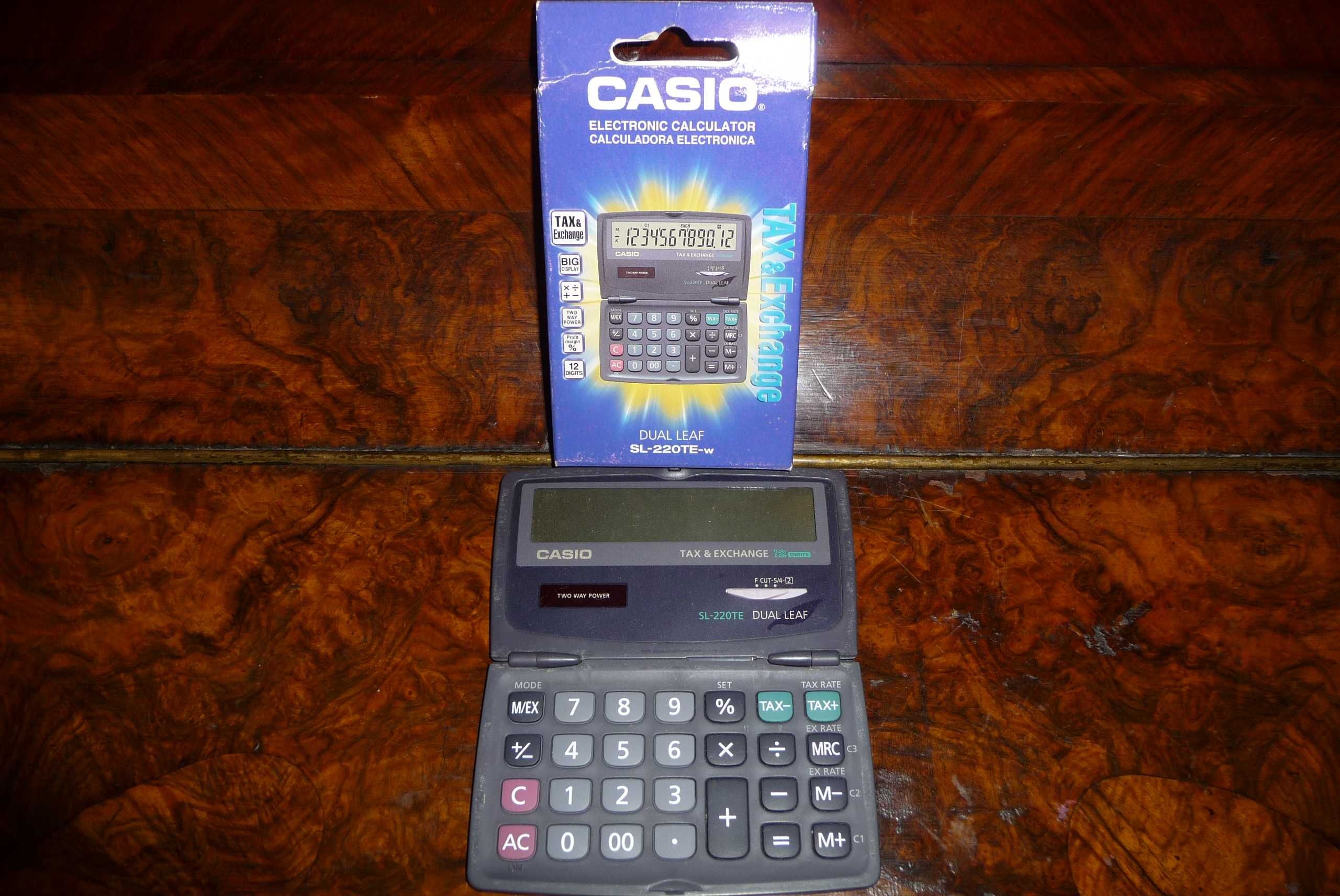 Калькулятор -Electronic Calculator =CASIO mod.SL-220TE= (Tax&Exchange)