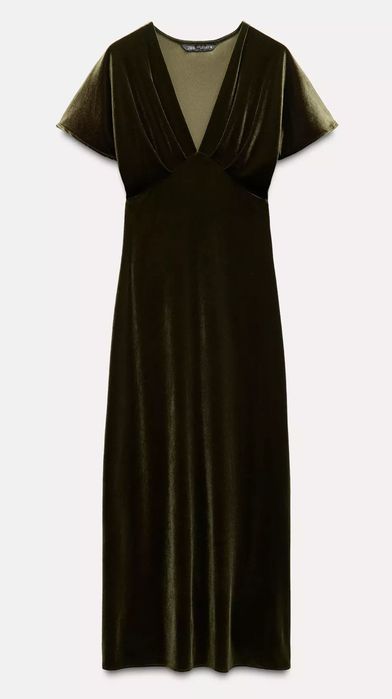 Оксамитова сукня міді Зара / Zara