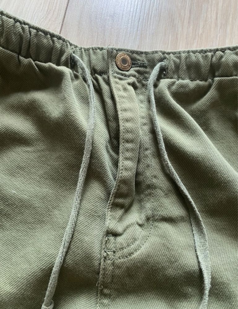 Spodnie Cargo zielone khaki Bershka damskie xs