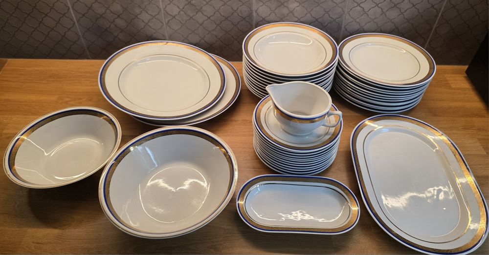 Serwis obiadowy porcelana Włocławek 12 osób