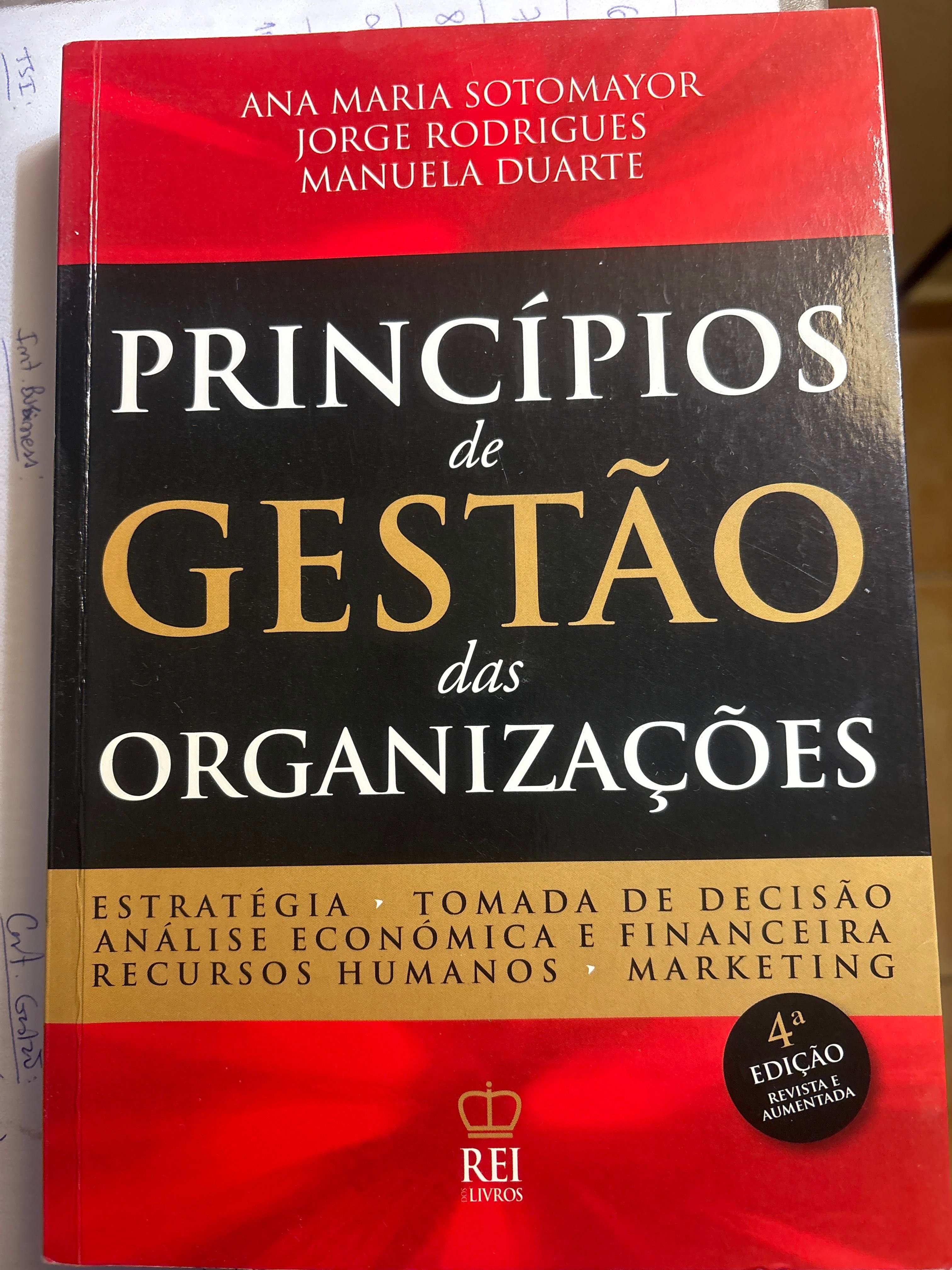 Livro Principios de Gestão das Organizações