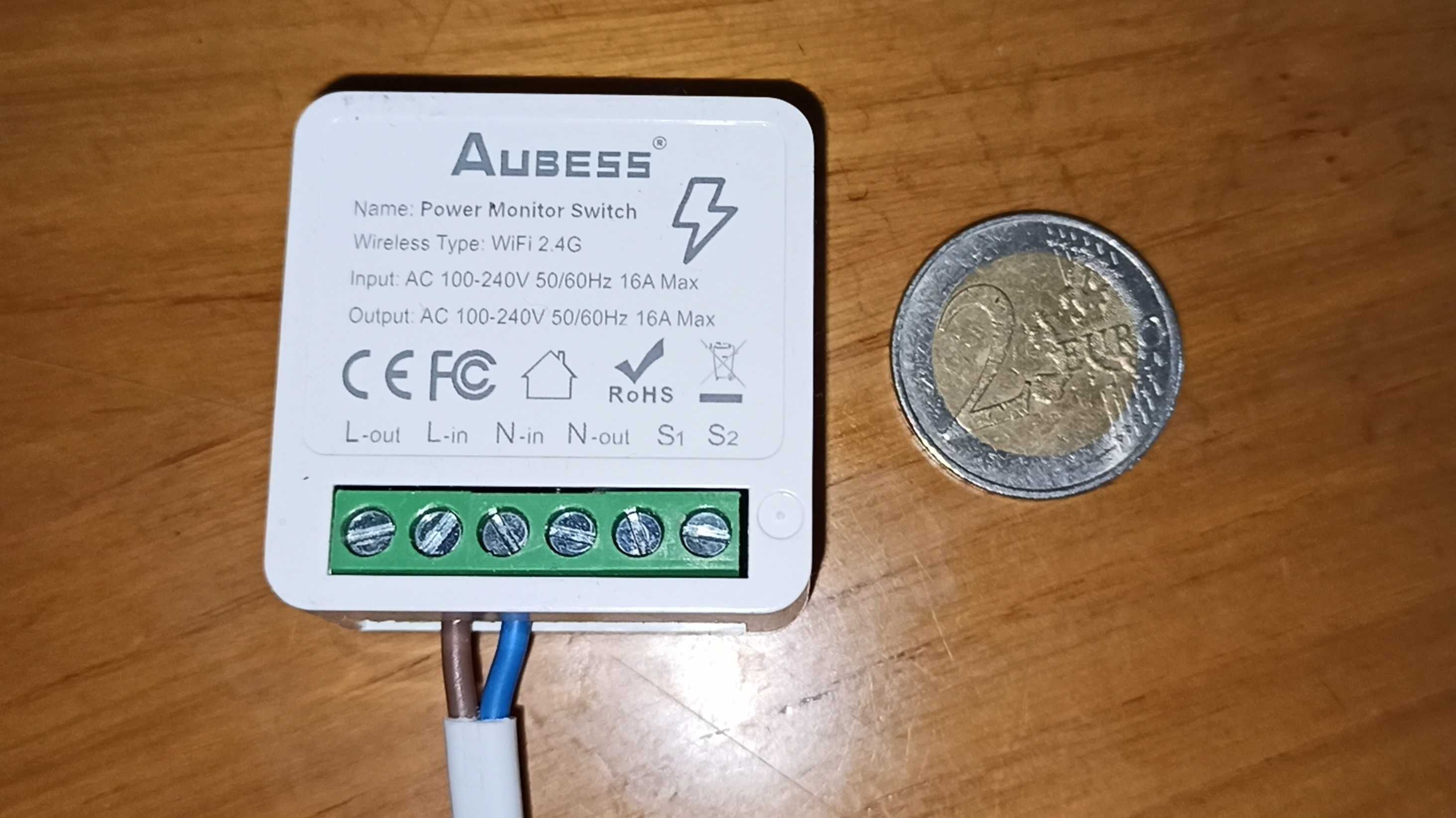 Aubess. Interruptor wifi de controle16A tuya de 2 vias