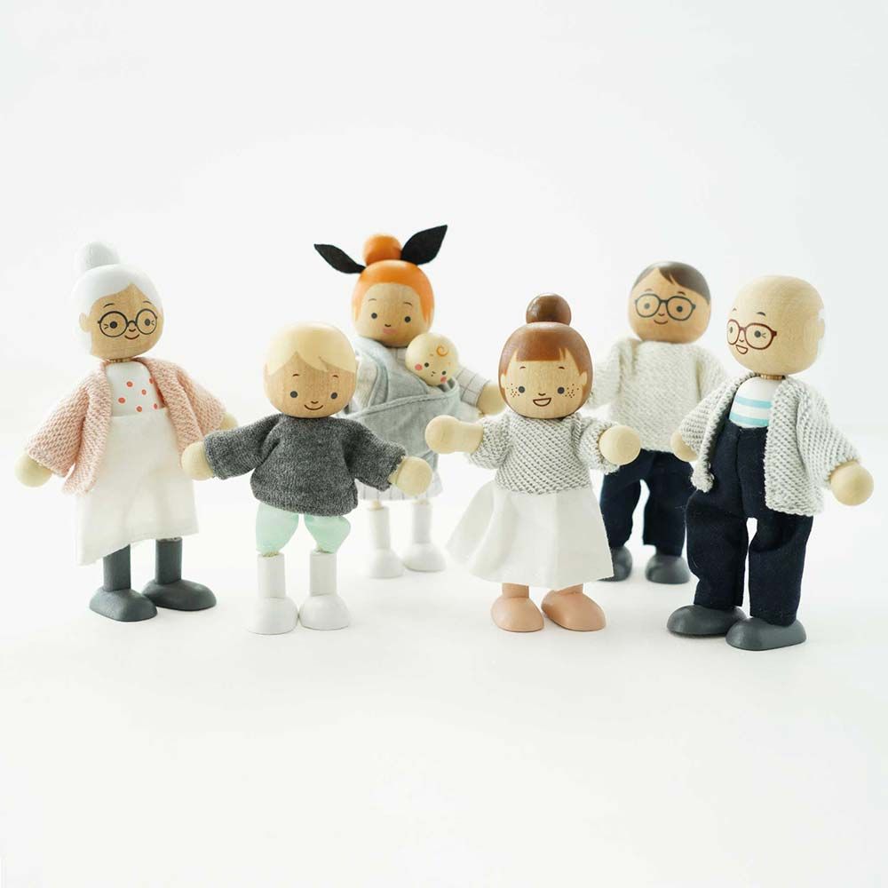 Rodzina lalek, zabawka, laleczki do domków figurki Le Toy Van