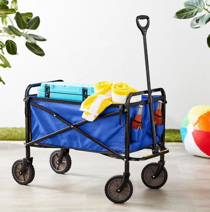 Amazon Basics Składany wózek do ogrodu, składany, transportowy
