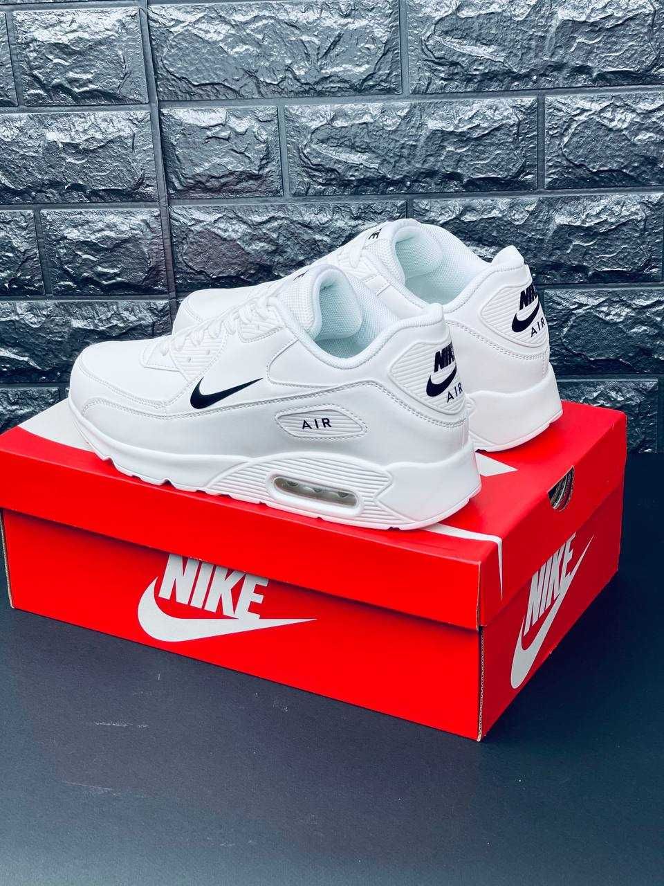 Мужские белые кроссовки Nike Air Max 90 Красовки Найк Аир Макс 90