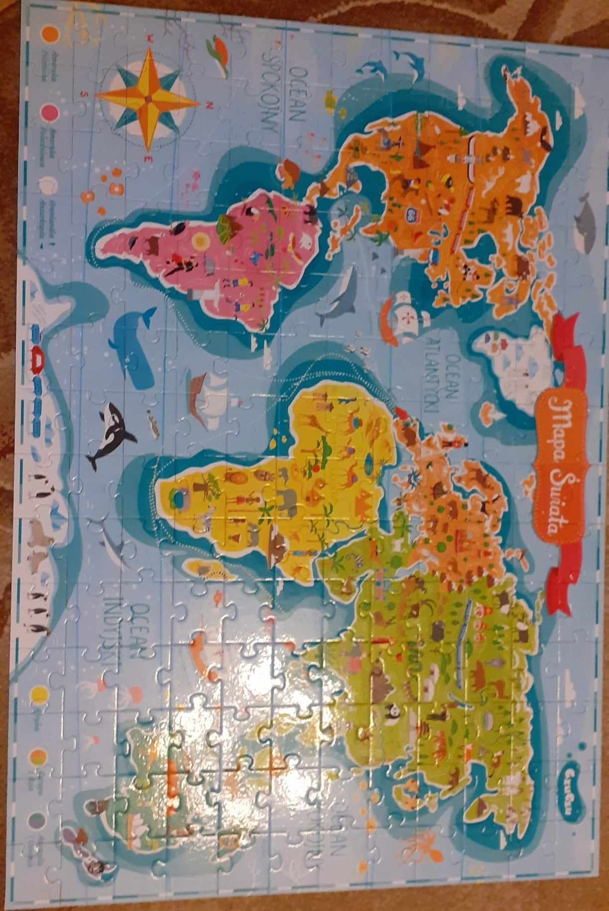 Puzzle mapa swiata