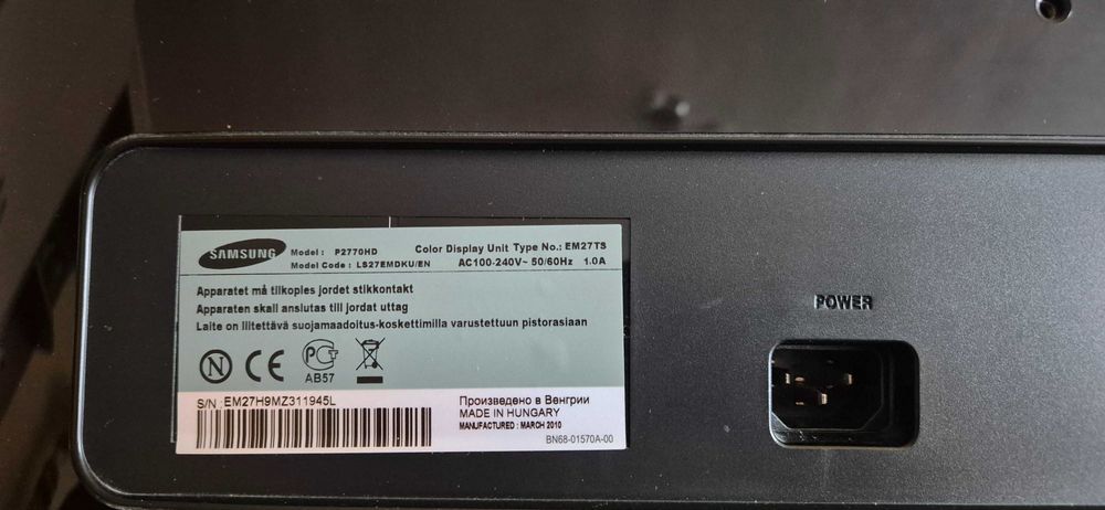 Monitor Samsung P2770HD