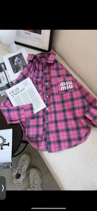 Рубашка miu miu оверсайз