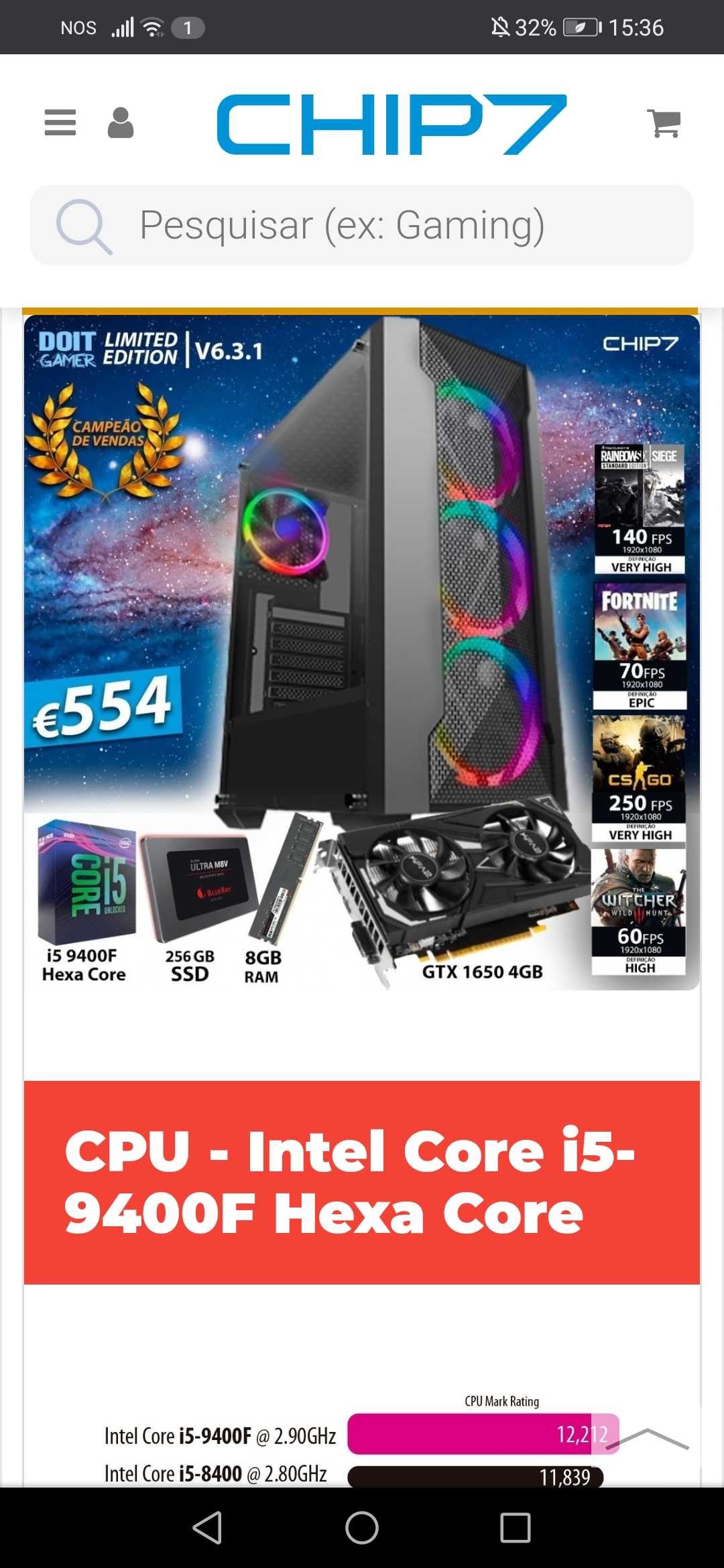 Computador torre gamer