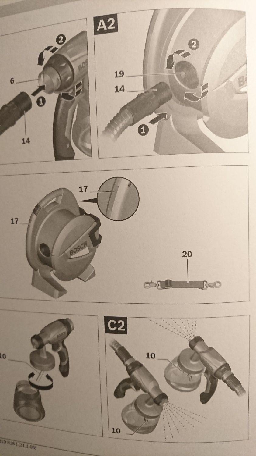 Pulverizador de tinta e vernizes etc. Marca Bosch