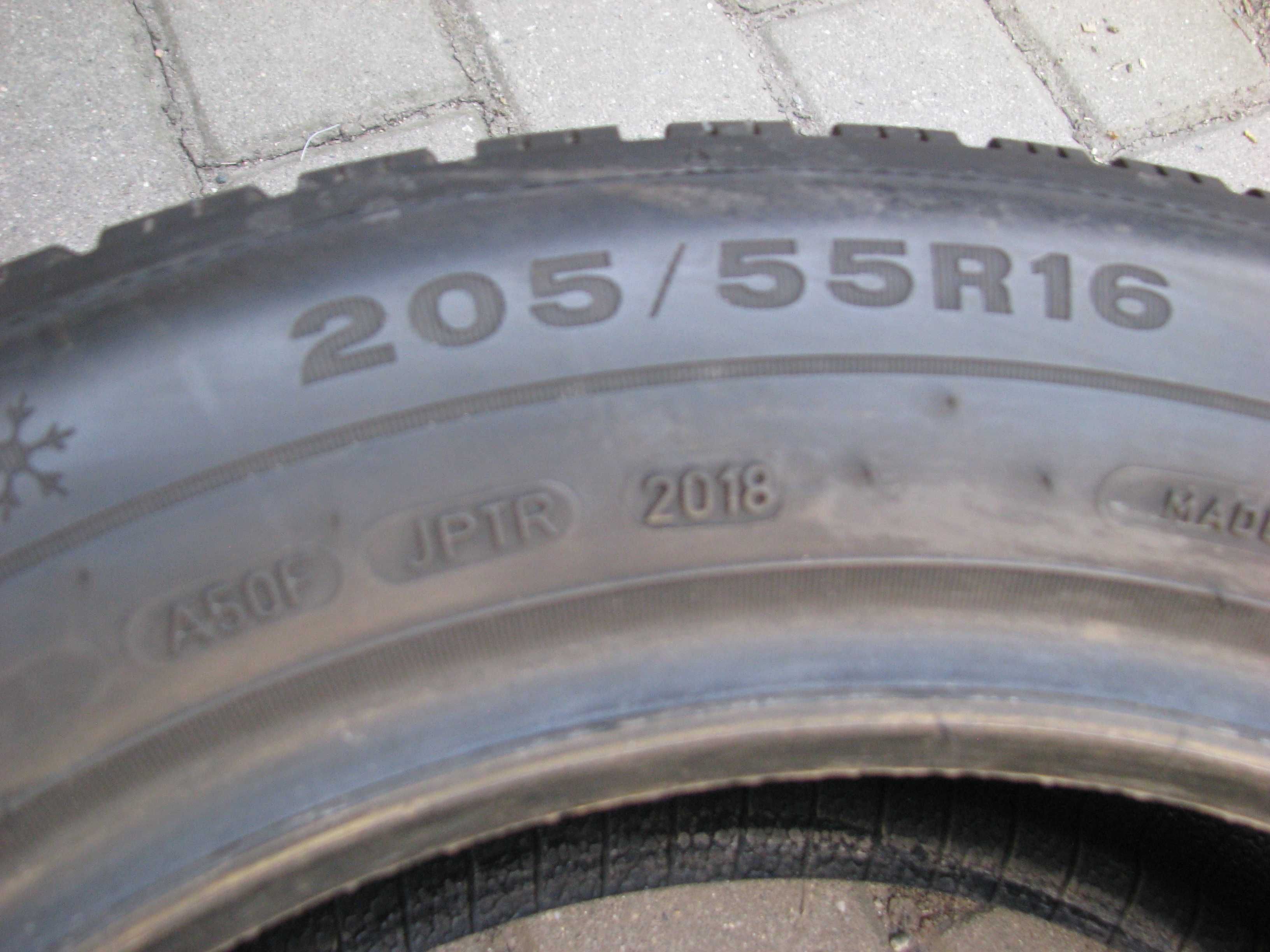 Dunlop Winter Sport 5  205/55R16. Cena za 2 sztuki! Jak Nowe!