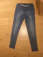 Jeansy, niski stan, na gumce, rurki, rozmiar 38, M