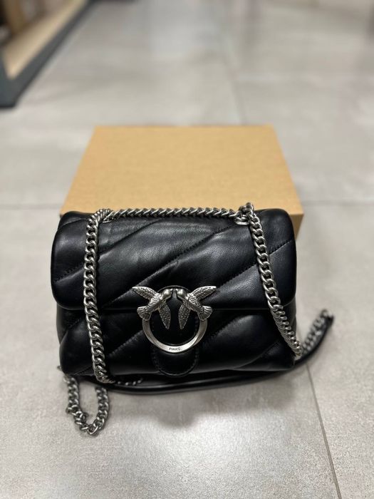 Сумка Pinko чёрная пуфф мини оригинал Италия