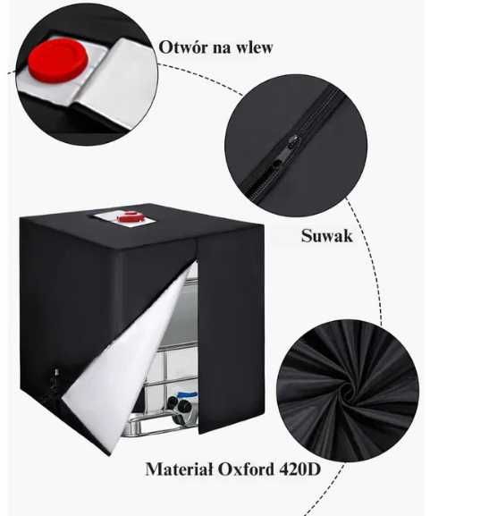 Pokrowiec Całoroczny na zbiornik MAUZER IBC 1000L Oxford wodoodporny