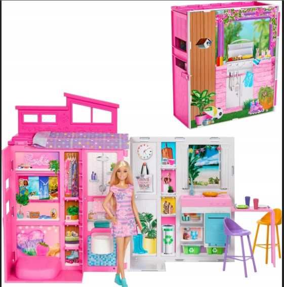 Barbie Przytulny domek + Lalka Zestaw HRJ77