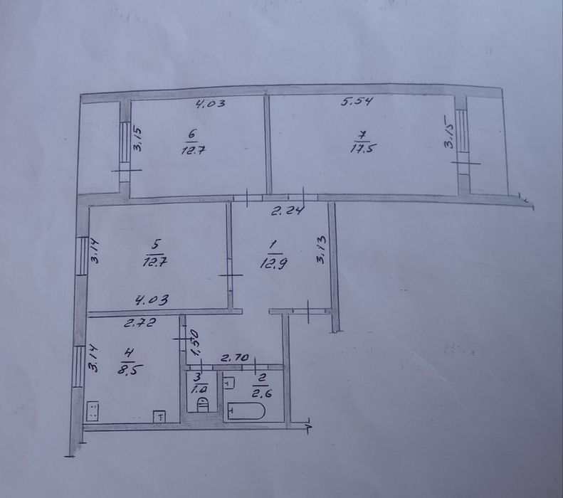 Продаж 3 кімнатної , Проспект Миру, 71 кв.м, іддеально під ремонт.
