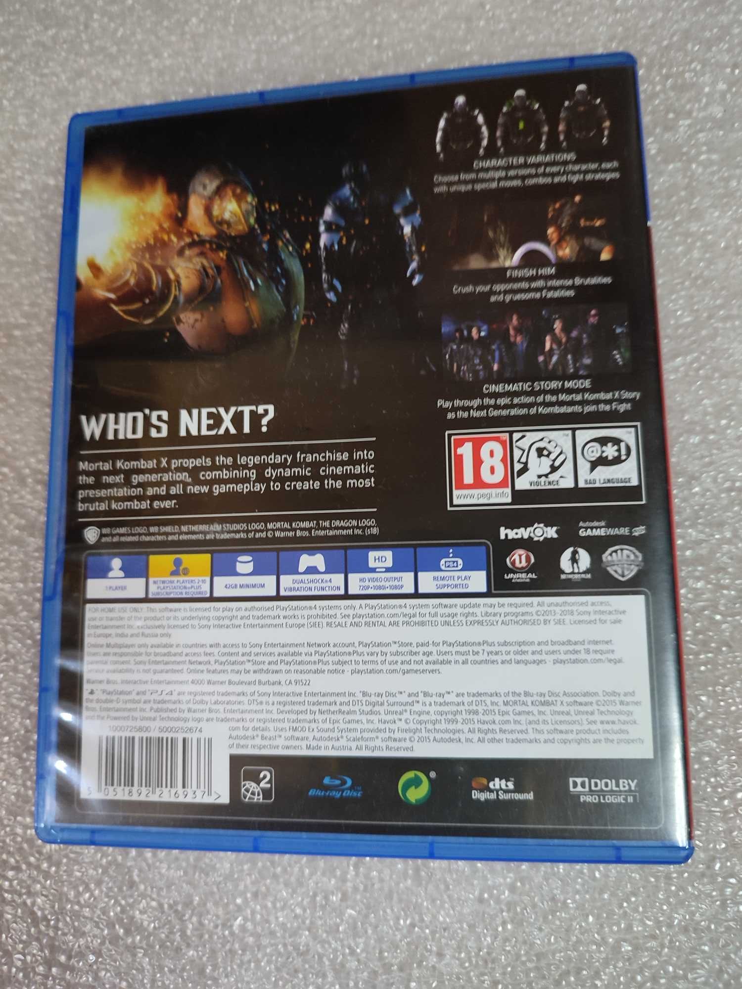 Mortal Kombat X - PS4 PS5 - j.polski, bijatyka, duży wybór gier