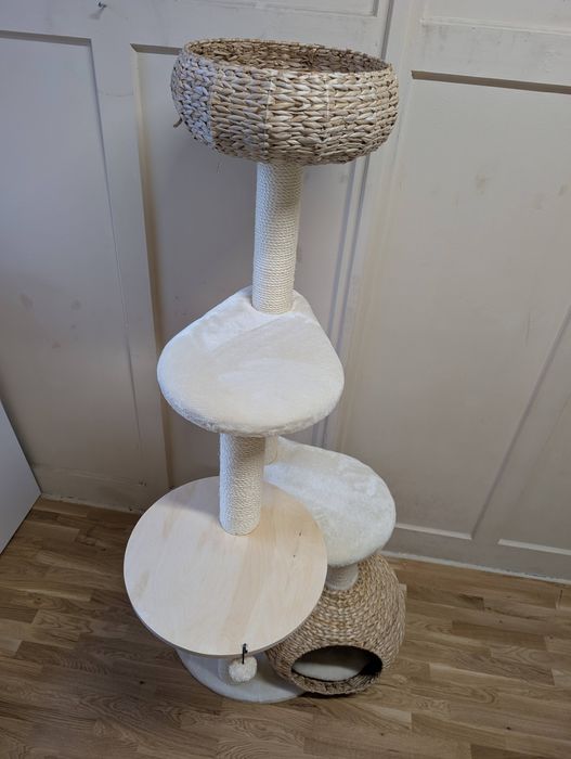 Laguna Drapak dla Kota Kremowy 83x74x160cm ZMODYFIKOWANY DUŻY WYSOKI