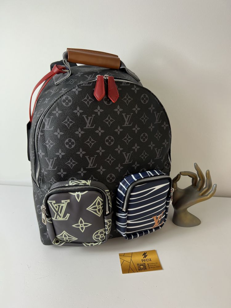 Plecak duży Louis Vuitton monogram czarny premium uniseks LV