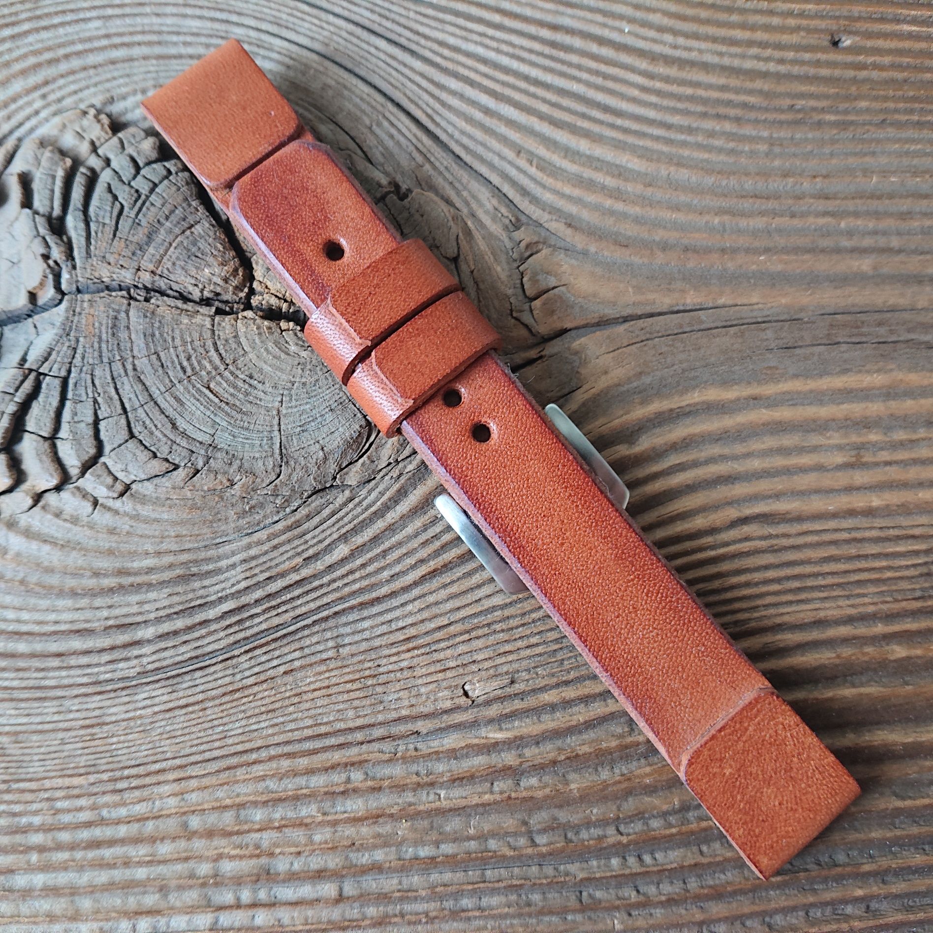 Pasek do zegarka 18 mm ręcznie robiony skóra naturalna handmade