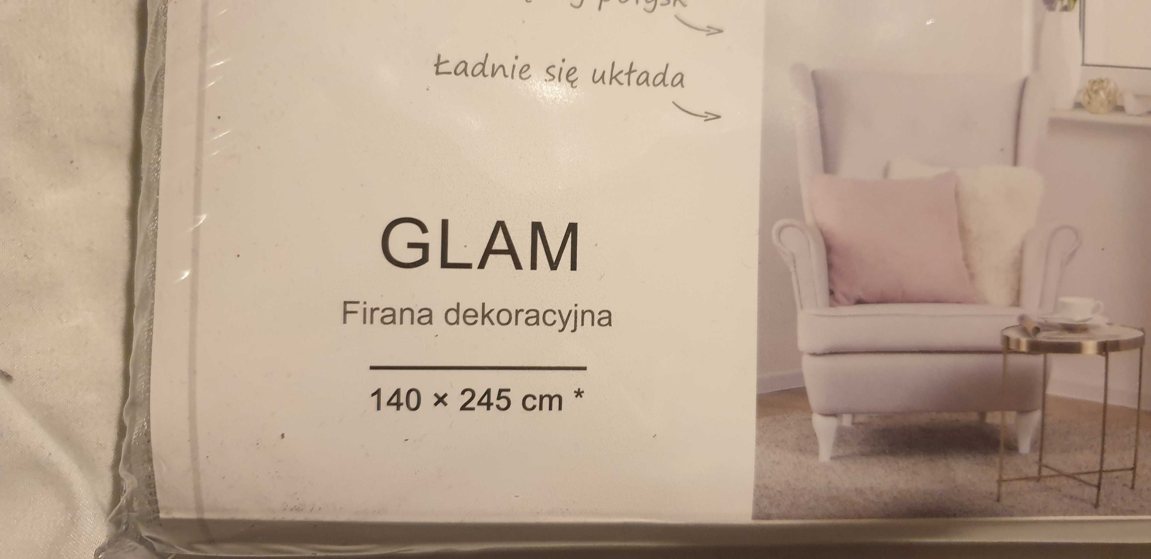 Firany glam 140x245 na kólka