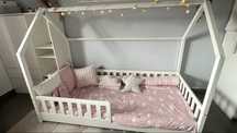 Cama Montessori Branca com colchão -Novo