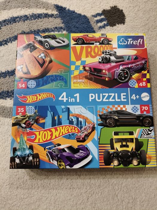 Puzzle Trefl hot wheels 4w1 4+
