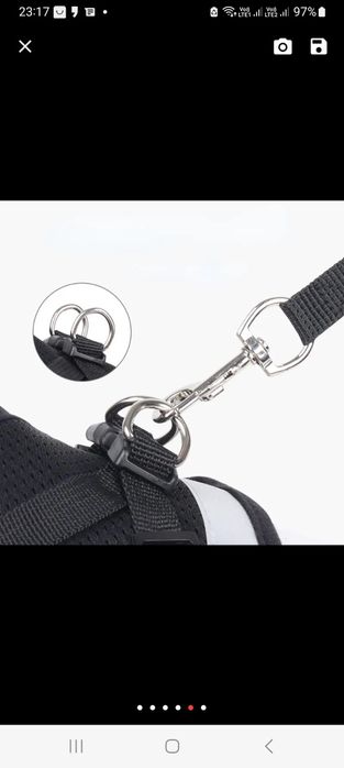 Szelki i smycz gratis rozmiar M czarne nowe
