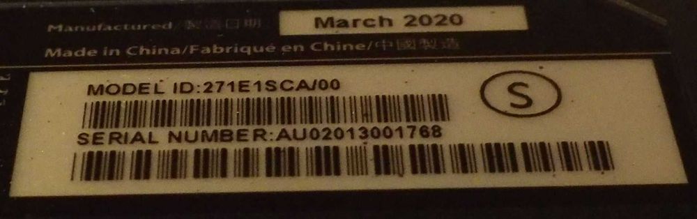 Monitor Philips 27" 271E1SCA/00 LED 1920 x 1080 Full HD c/ colunas