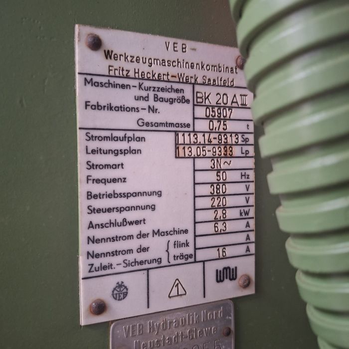 Wiertarka kolumnowa słupowa WMW BS 20 \ MK3