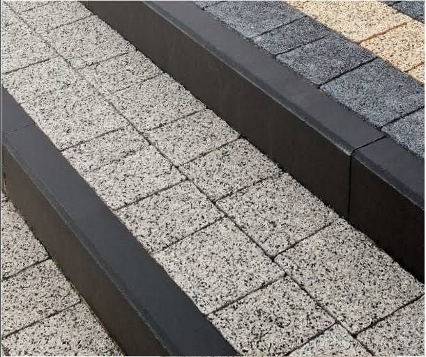 Obrzeże krawężnik 8x30x100 grafit SIERADZ Zduńska